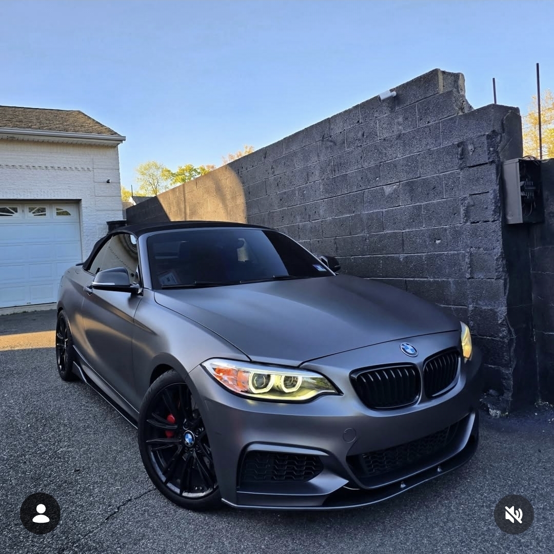 Satin grey BMW 2 Series convertible